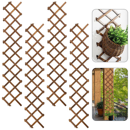 ANPHSIN pack-4 wooden wall trellis folded, ideal for compact balcony spaces