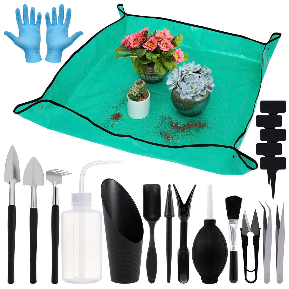 ANPHSIN plant repotting mat keeps workspace clean during transplanting