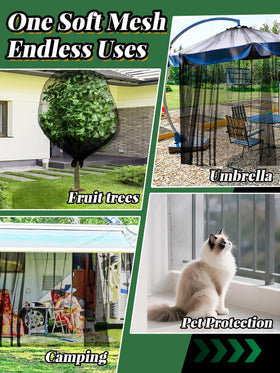 ANPHSIN net protects plants and skin from insects and birds in outdoor spaces.