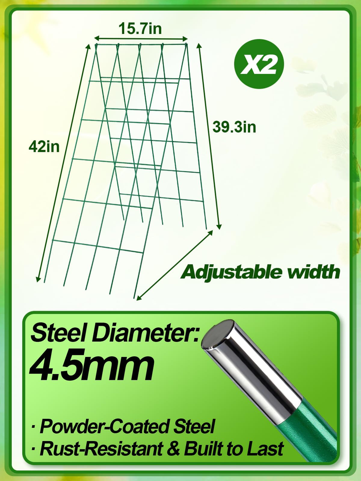 ANPHSIN raised-bed compatible trellis stabilizes vines and improves airflow.