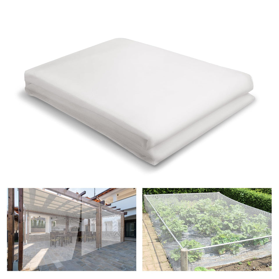 ANPHSIN stronger garden mesh shields vegetable beds from birds.