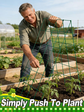 ANPHSIN weather-resistant green coating protects against rust in outdoor gardens.