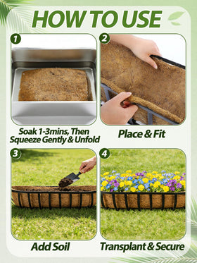 ANPHSIN window box setup showcases natural, easy-care planting with coconut liners