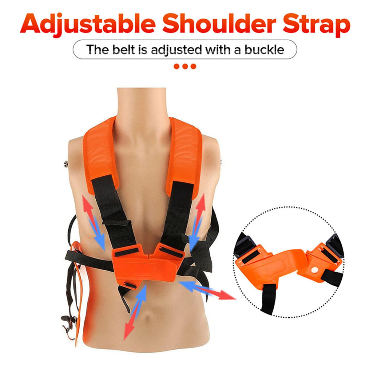 Anpongta adjustable strap with clamps allows easy on/off and fit.
