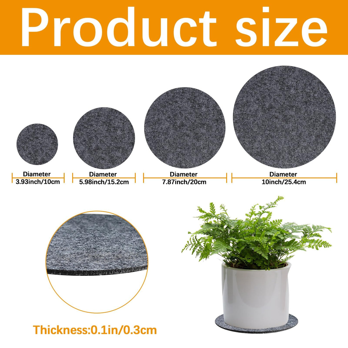 Anpuimult absorbent 6-inch round coaster protects furniture from drips