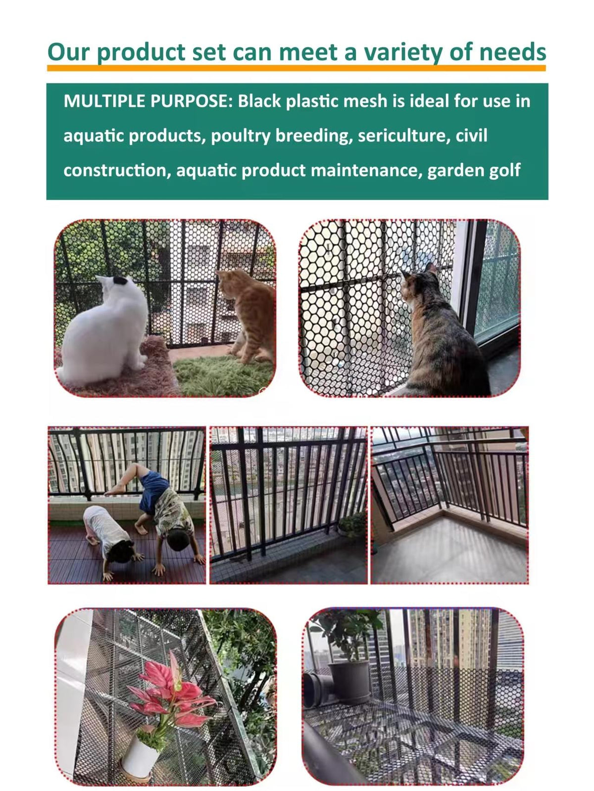 ANPUTWWH white mesh installation shot ready for easy plant protection and fencing setup.