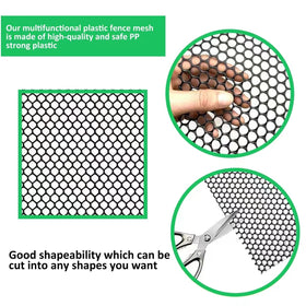 ANPUTWWH plastic mesh cutting-edge with scissors demonstrating easy shaping and customization.