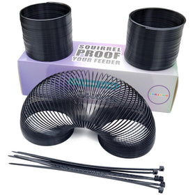 Anranmm 3 Pcs Outdoor Squirrel Baffle with metal spring deters climbers on bird feeder poles