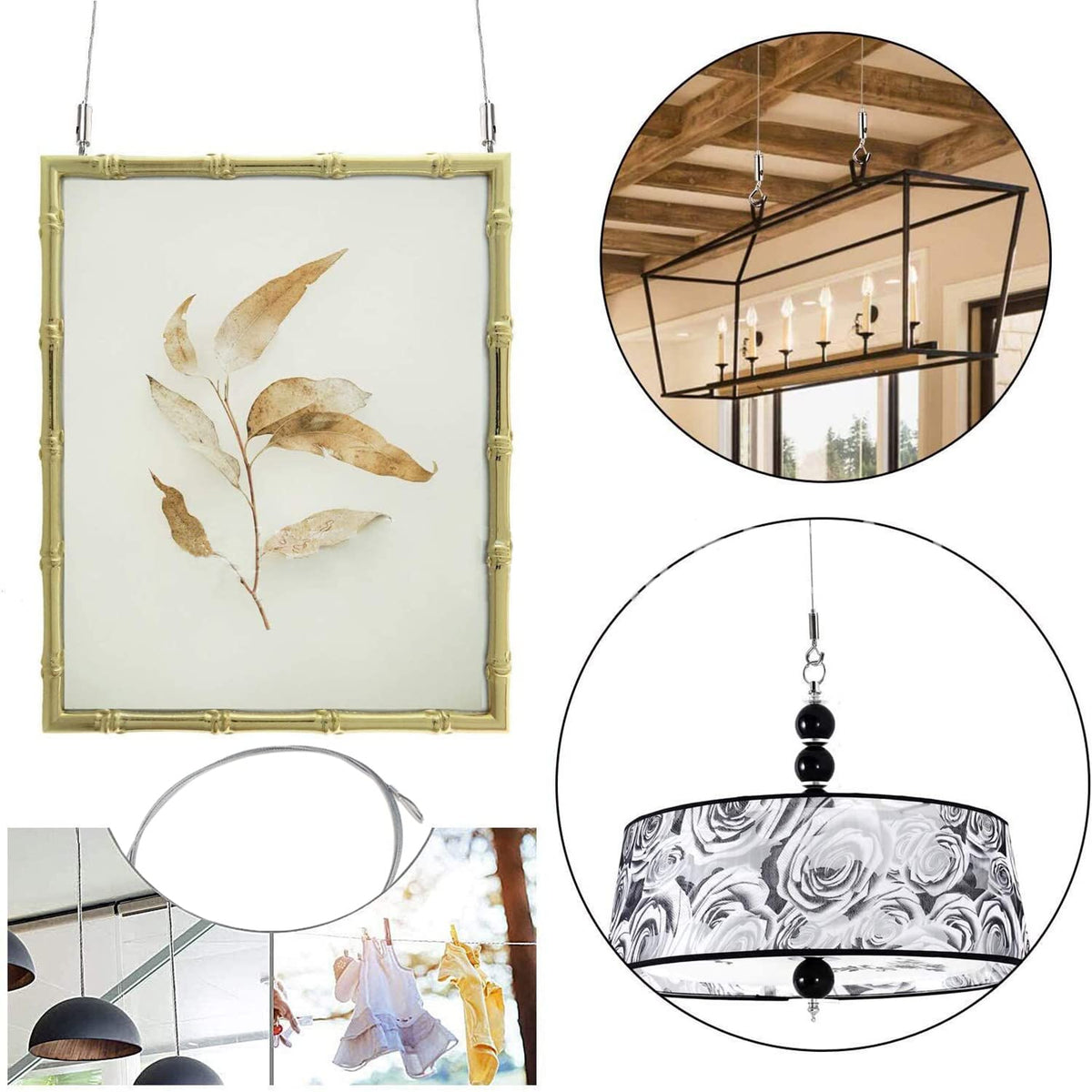 Anranmm outdoor hanger cable suitable for lights and seasonal decorations.