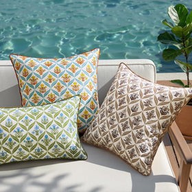 ANRODUO patio garden scene with brown tones and cushions