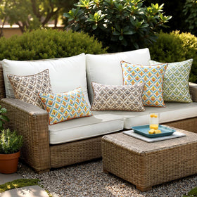 ANRODUO waterproof outdoor pillow cover fabric protects cushions on wet decks