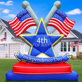Anroog LED-lighted patriotic inflatable outdoor boosts night visibility for celebrations.