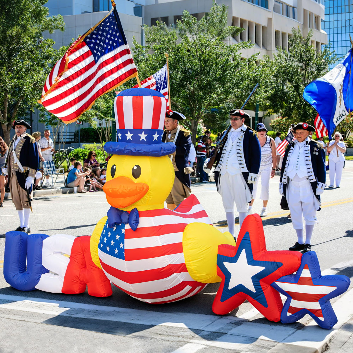 Anroog inflatable LED lights glow for nighttime parades and gatherings.
