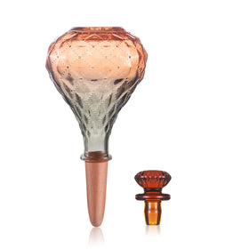 Ansberta 12 oz plant watering globe in red glass with top fill for easy refills