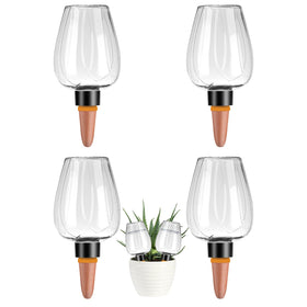 Ansberta clear watering globes with top-fill design for steady plant hydration while away