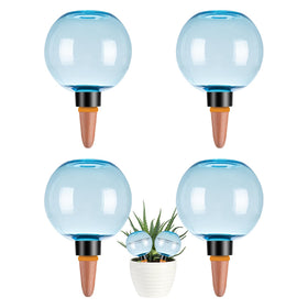 Ansberta self-watering globes in blue pack hydrate indoor plants up to two weeks