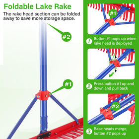 Ansgery 11ft handle extends reach for distant lake areas
