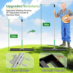 Ansgery 78-inch extended handle enables adjustable, comfortable use.