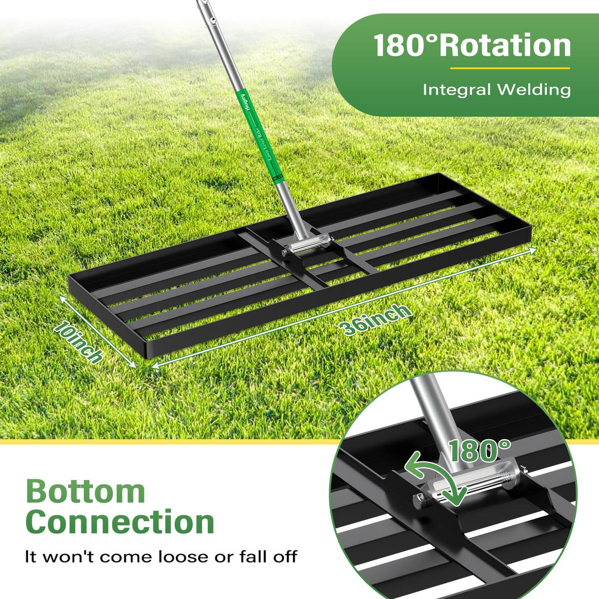 Ansgery fully welded connection reduces risk of loose joints.