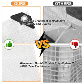 Ansgery clear tarp for multiuse gardening and farming tasks with protection.