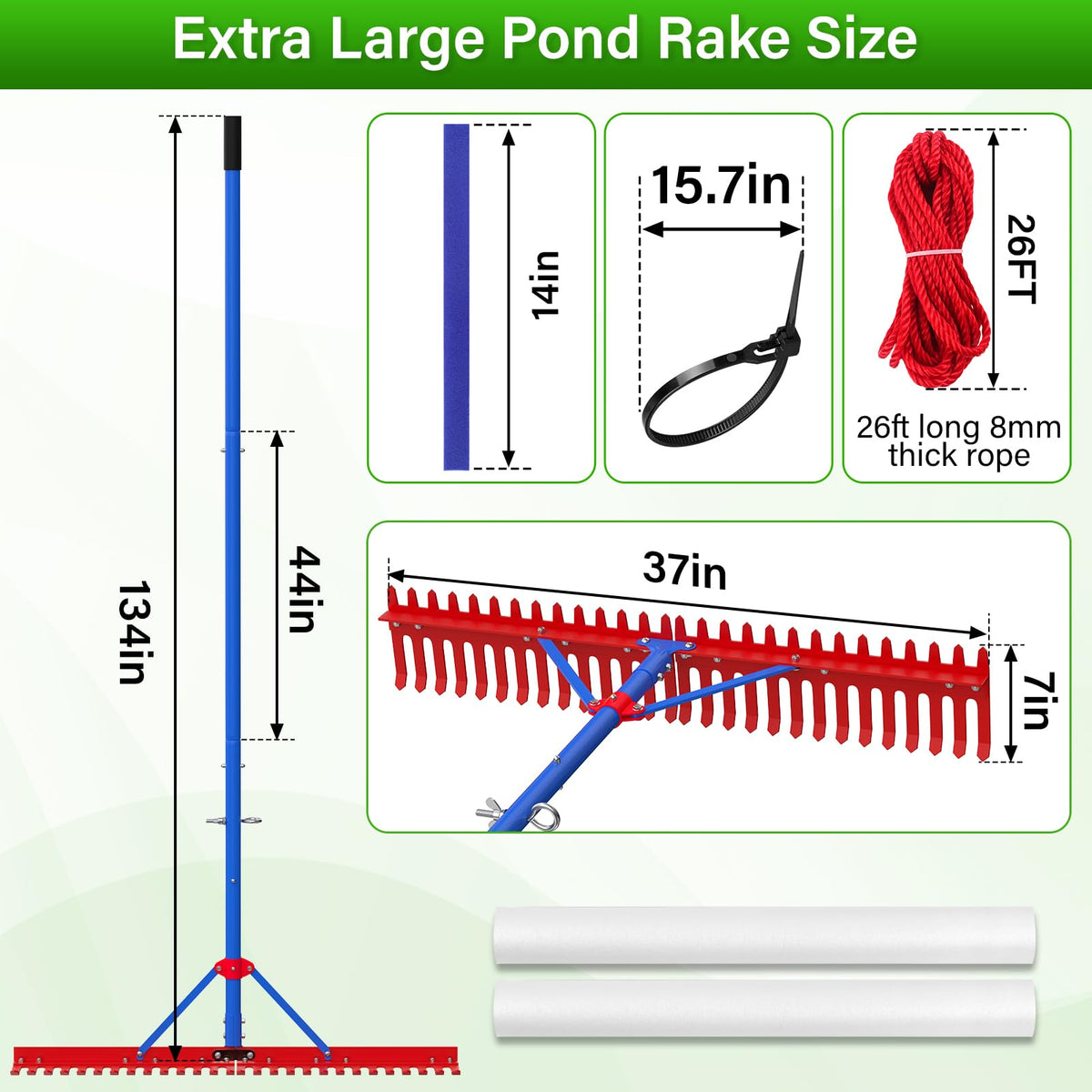 Ansgery 26ft rope aids easy retrieval and control