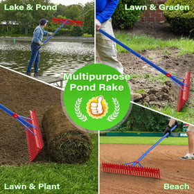 Ansgery Rake stored compactly for off-season use