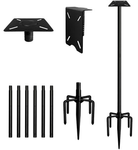 Ansionsol 105-Inch Bird Feeder Pole with 5-Prong Base for stable outdoor mounting.
