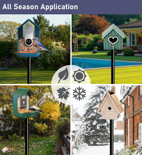 Ansionsol backyard bird feeder stand suitable for garden and patio