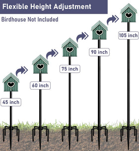 Ansionsol heavy-duty steel pole in black for durability and weather resistance.