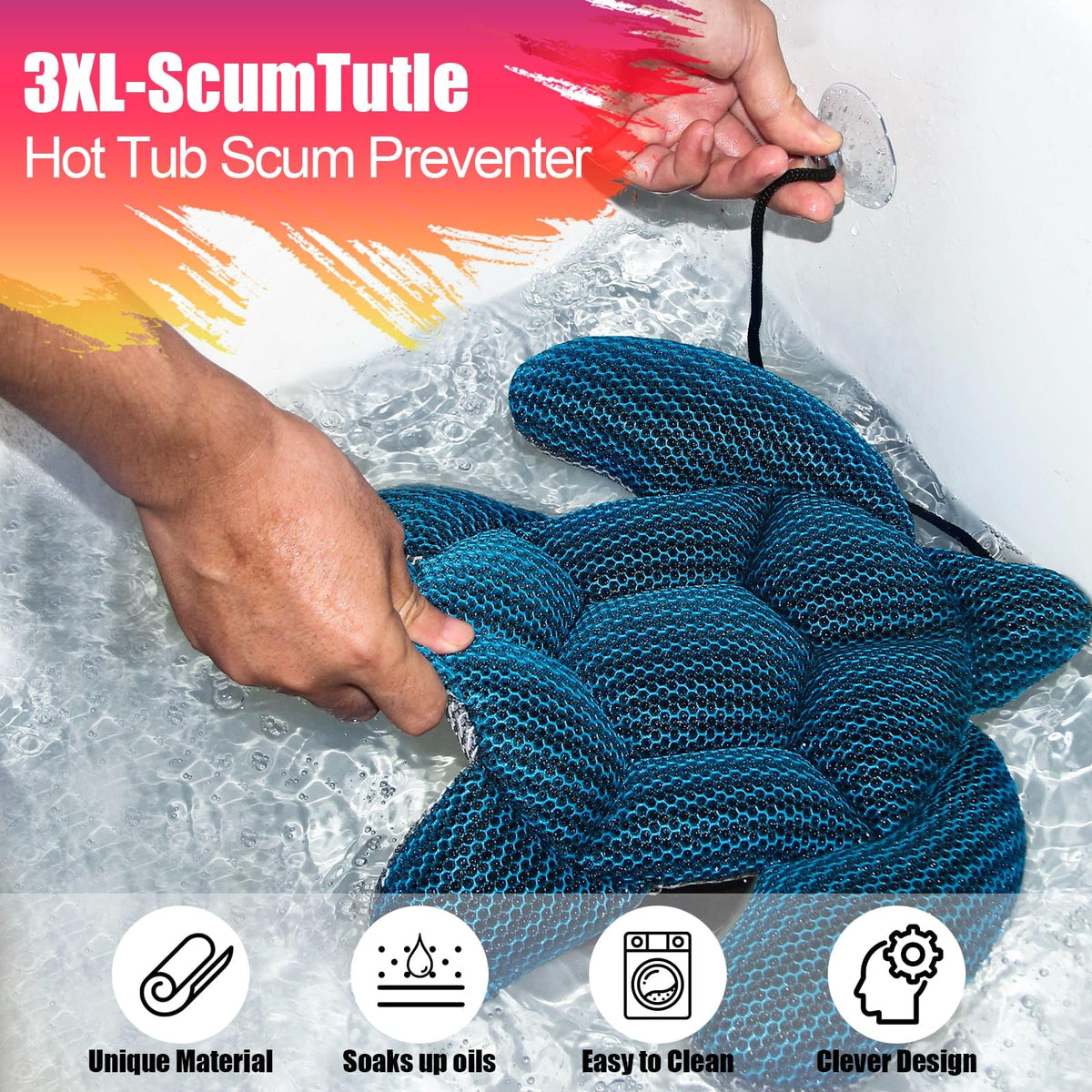 ANSLCA 3XL-Scum Turtle washable on delicate cycle for repeated use