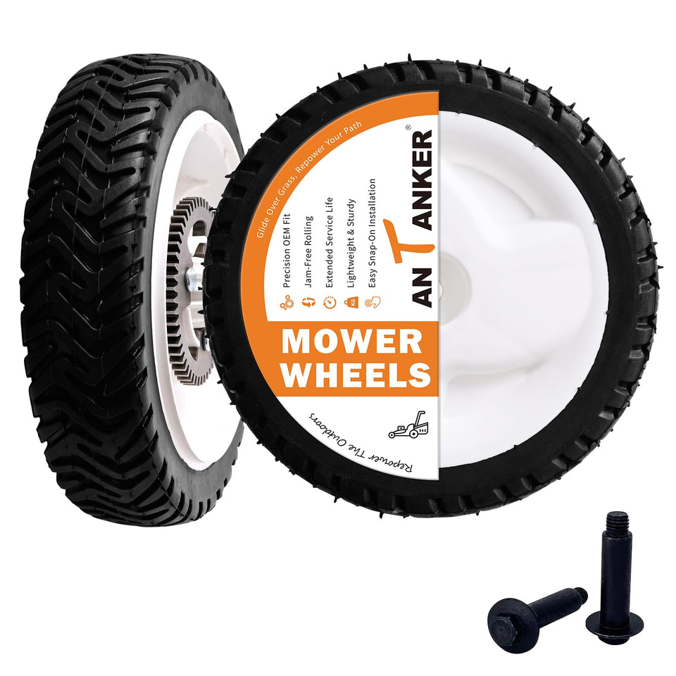 Antanker 105-3036 wheel assembly for Toro 22-inch recycler with 8-inch rear drive compatibility.