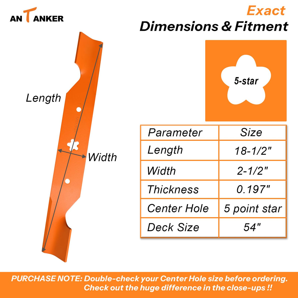 Antanker 3-pack high-lift blades provide ready replacement for quick maintenance