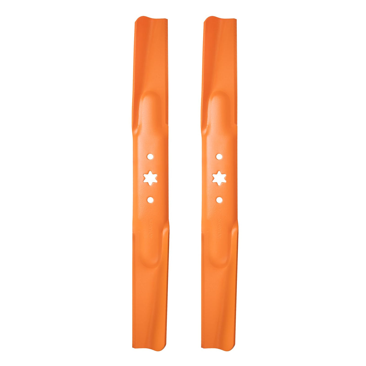 Antanker 942-04244A blade set closeup shows sharp edge for clean 46-inch deck cuts.