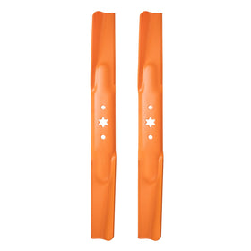Antanker 942-04244A blade set closeup shows sharp edge for clean 46-inch deck cuts.