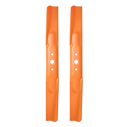 Antanker 942-04244A blade set closeup shows sharp edge for clean 46-inch deck cuts.