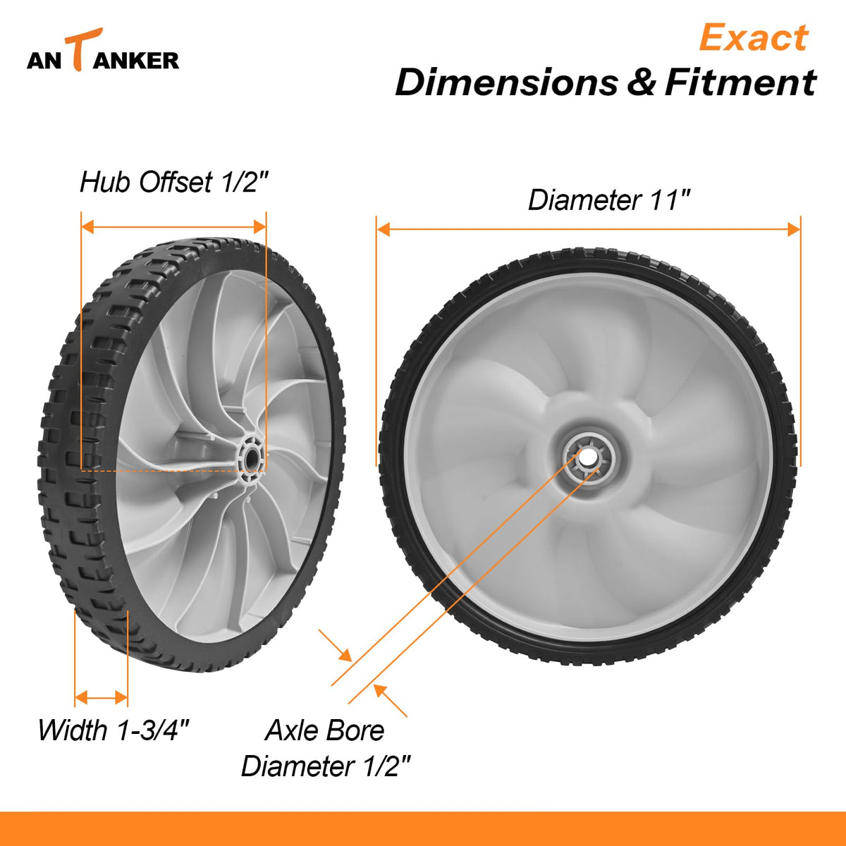Antanker rear wheel compatible with Arnold 490-325-0023 for easy replacement.