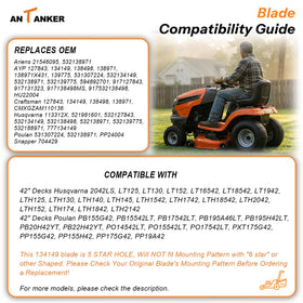 Antanker Craftsman blade replacement for 42-inch mowers