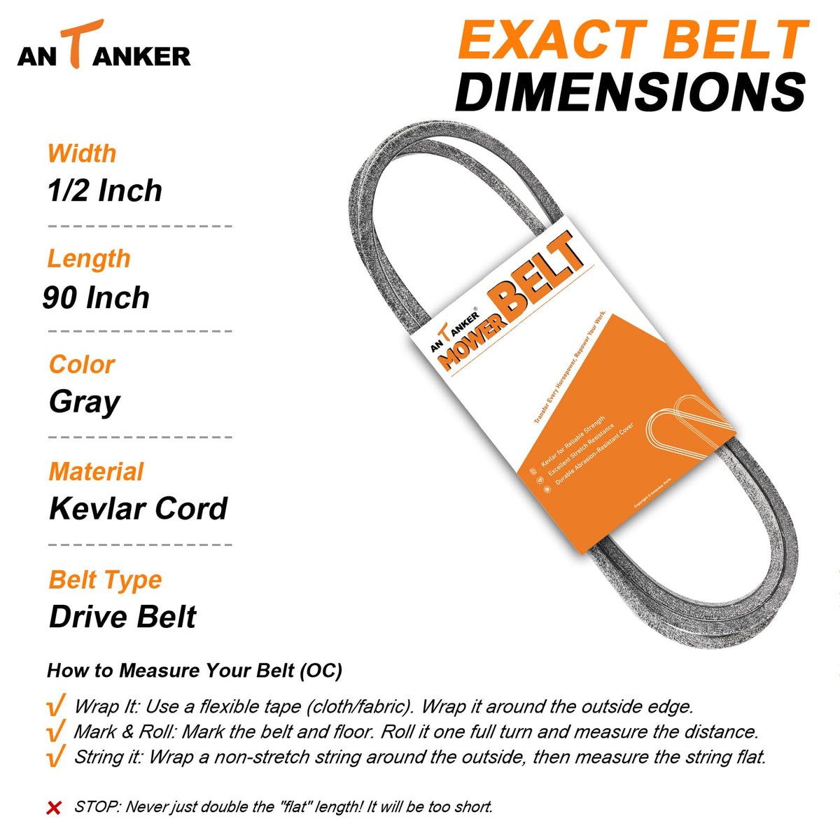 Antanker drive belt fits Craftsman 38-inch decks for smooth operation.