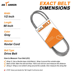 Antanker drive belt fits Craftsman 38-inch decks for smooth operation.