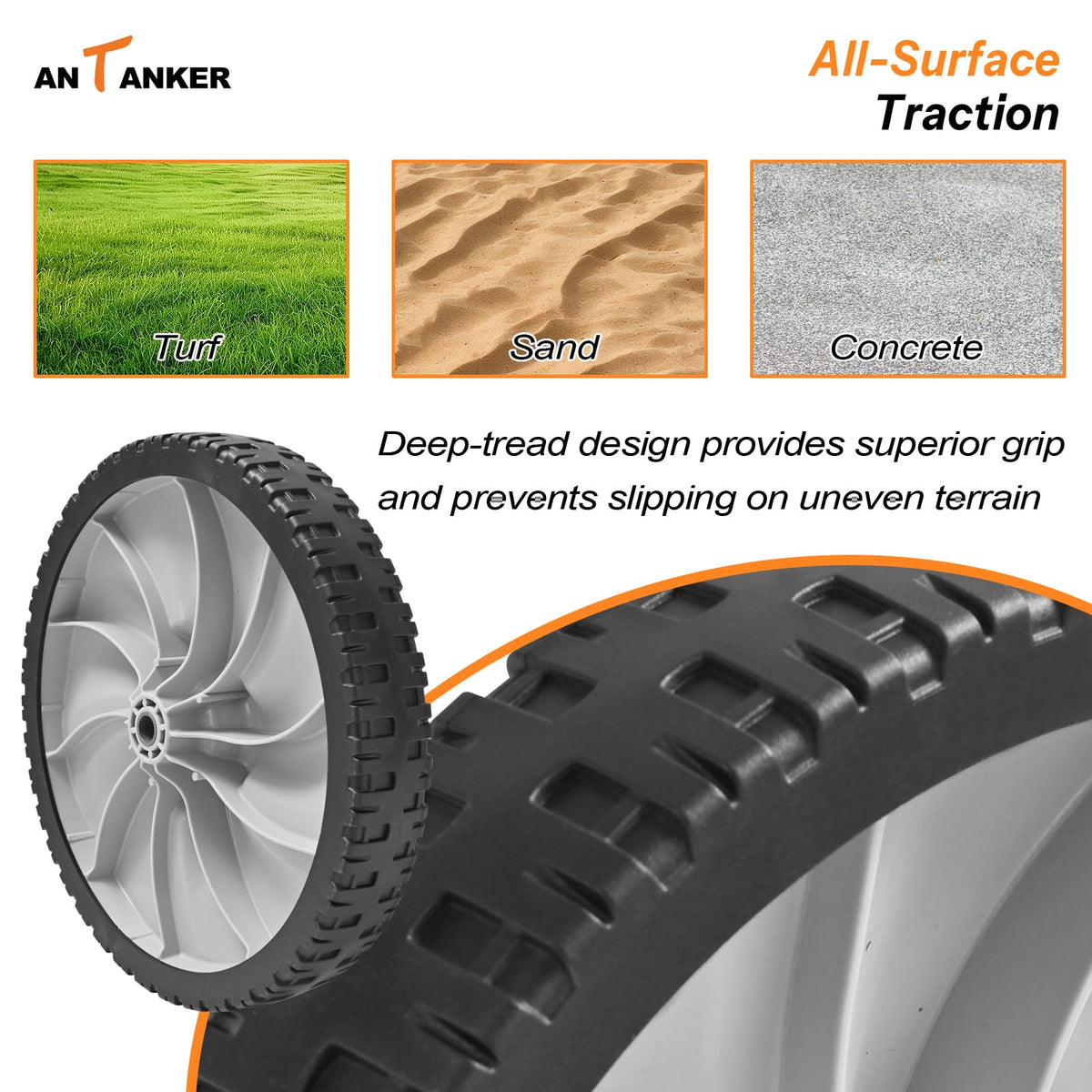 Antanker installation guide showing simple wheel replacement.