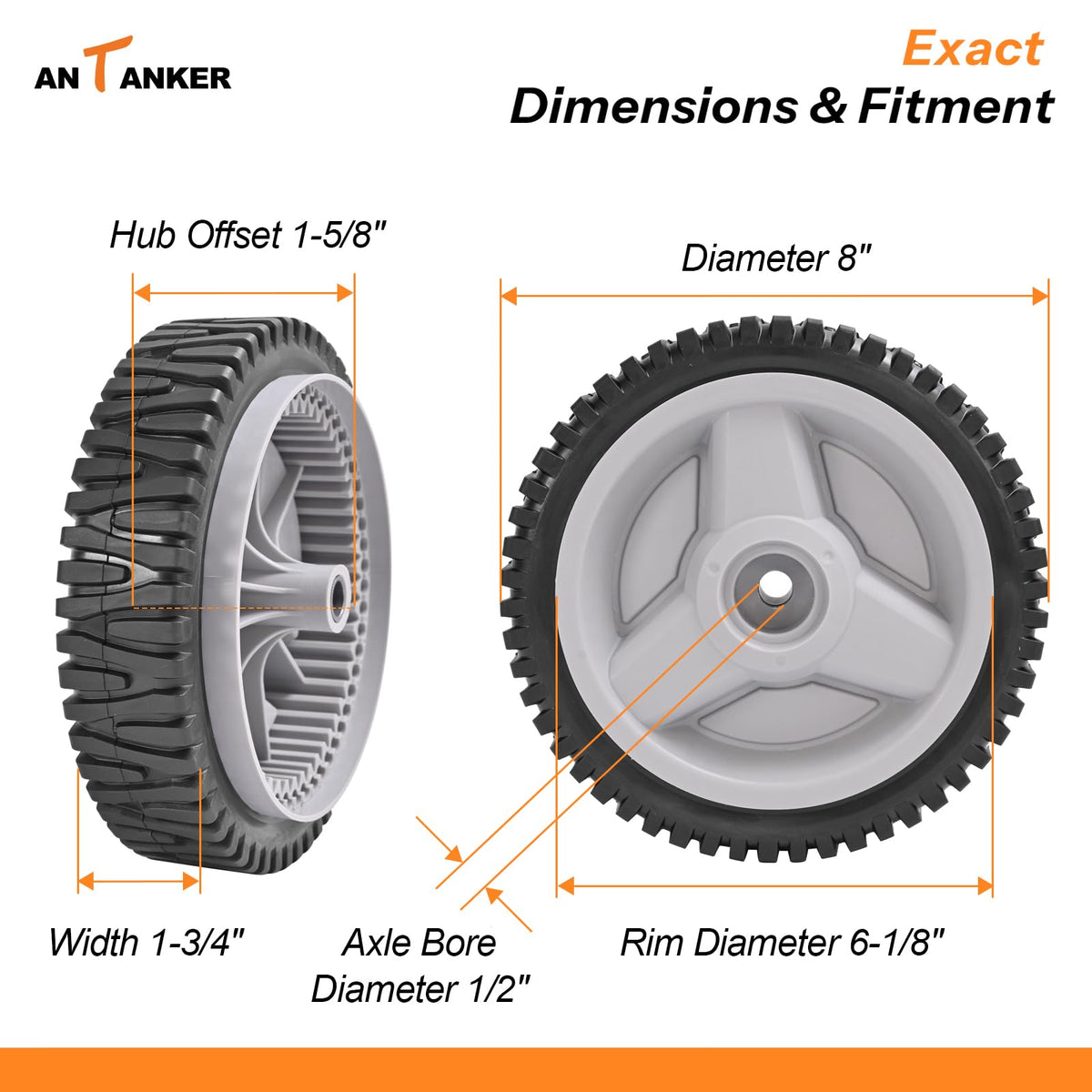 Antanker two-pack replacement wheel demonstrates quick maintenance readiness.