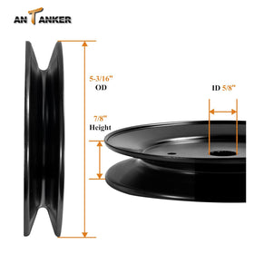 Antanker pulley 173436 fitment image illustrates easy replacement for craftsman units