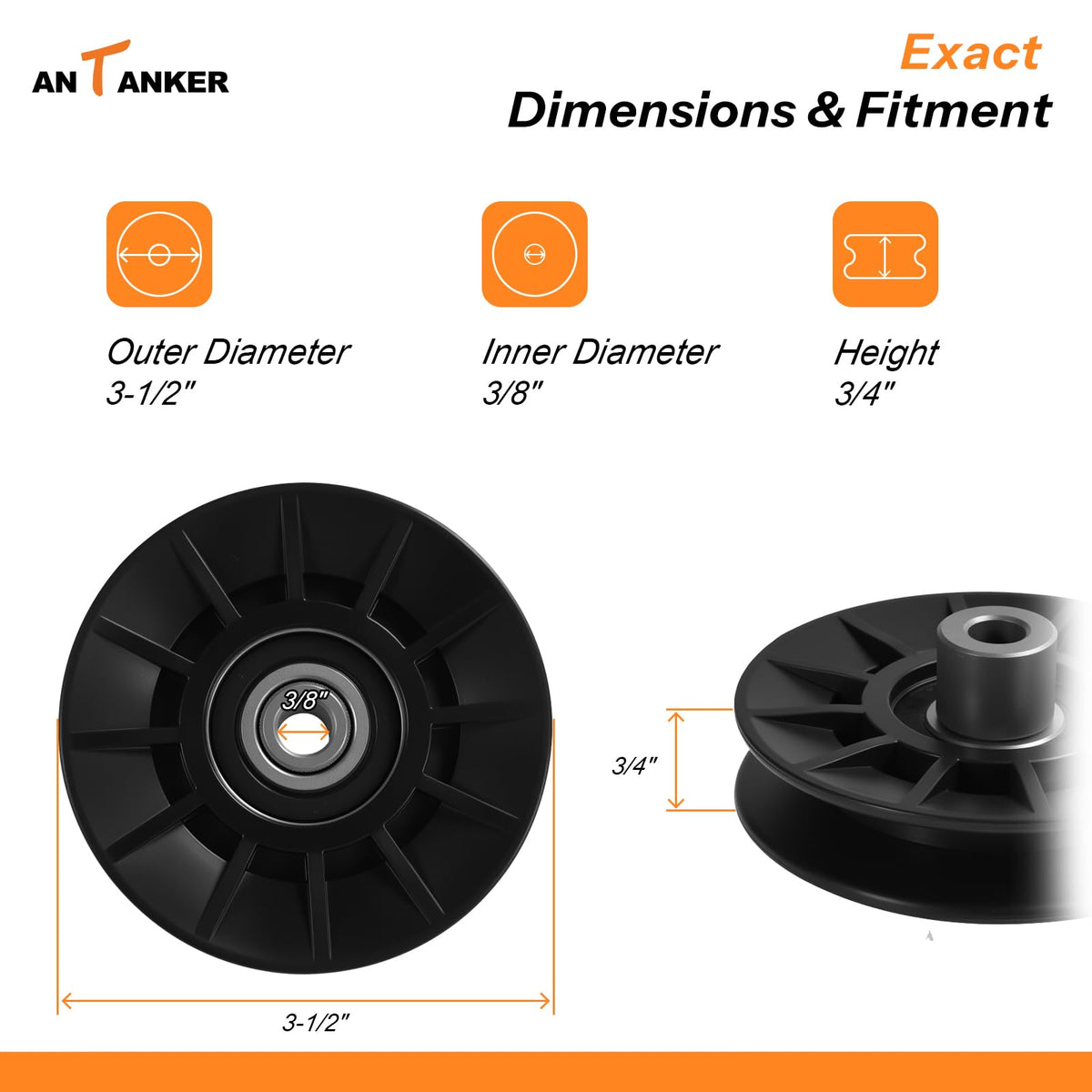 Antanker replacement kit shows OEM-fit for Husqvarna tractors.