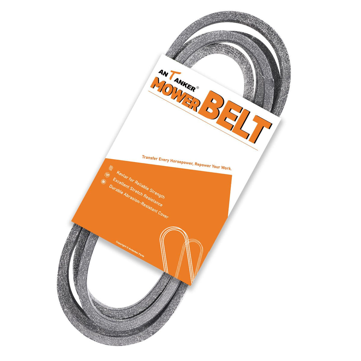 Antanker secondary deck belt 48-inch compatibility for Craftsman and Husqvarna mowers, smooth operation.