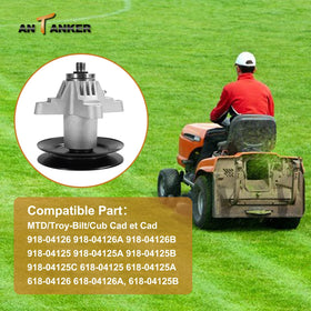 Antanker spindle with grease fitting supports easier maintenance.
