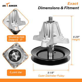 Antanker spindle pulley detail highlighting precision for smooth operation