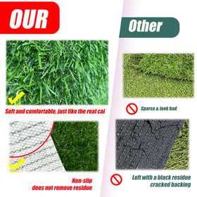 Antenat artificial grass pet dog play demonstrates a safe, durable surface for pets.