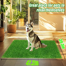Antenat artificial grass rubber back detail emphasizes sturdy backing for longevity.