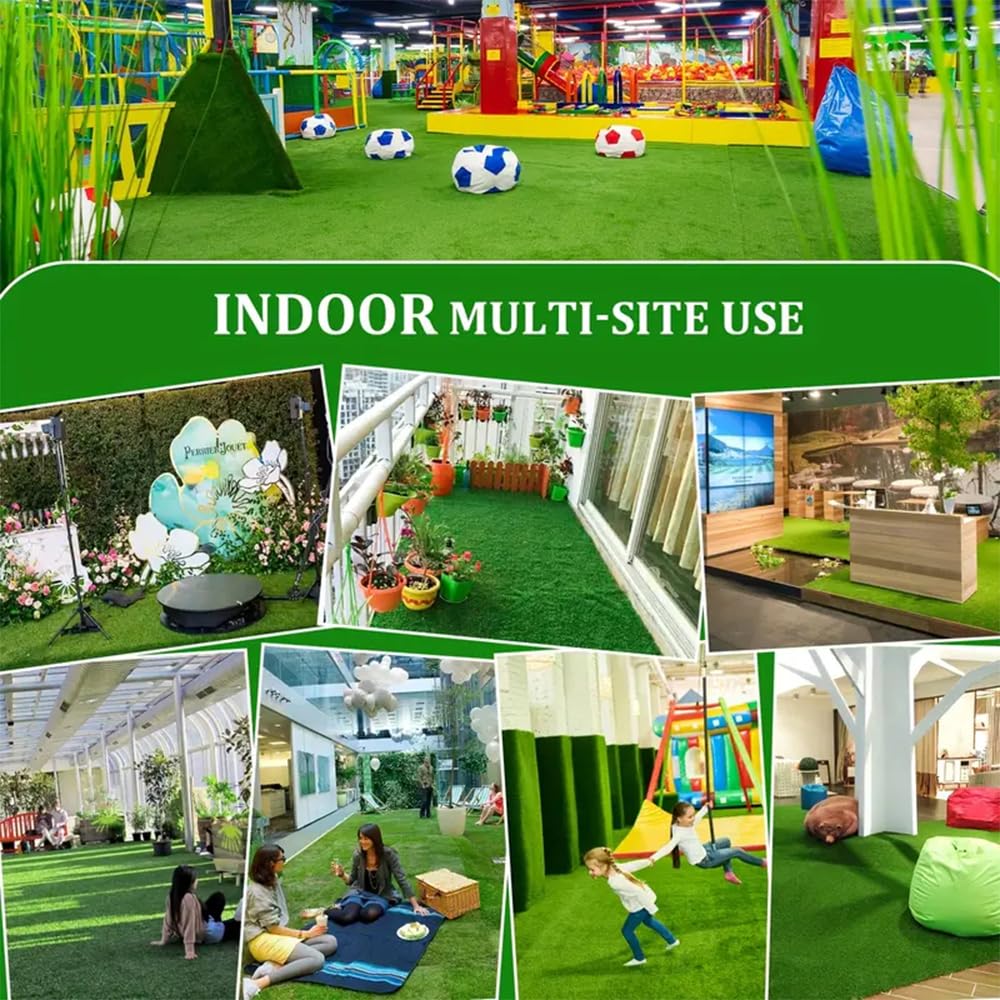 Antenat artificial grass wide shot captures an inviting lawn substitute.