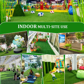 Antenat artificial grass wide shot captures an inviting lawn substitute.